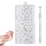 Nägel Selber Machen, Nageldesign-Hilfsmittel, 100 Stück Nail Art Schwämme Mit Metallgreifer, Schwammpinsel & Sponge Brush Applicator voor Gradient Nail Art Designs
