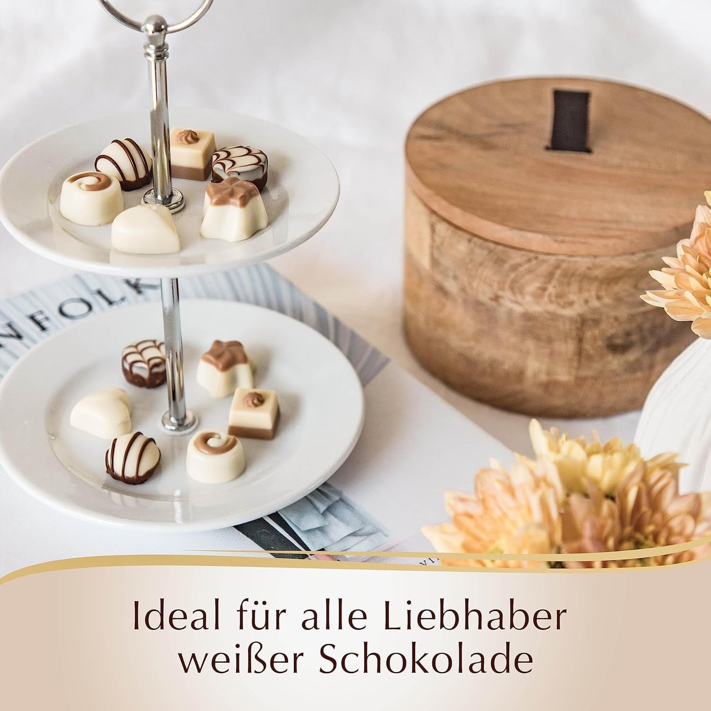 Chocolade - Mini Witte Pralines | 90 gram | Doos met 18 pralines in 6 heerlijke assortimenten | Geschenk van chocolade | Chocoladecadeau (pak van 3)