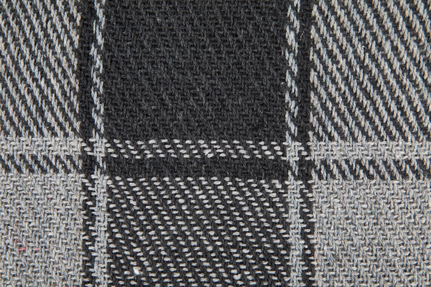 Frisco plaid, Gerecycled katoen, Traditioneel, Plaid, Voor stoel, bank, bank, plaid, deken, Antraciet, 127 X 152 Cm Bedden en Dekens Emma Barclay