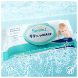 Pampers 99% water-babydoekjes, 12 pakjes van 60 doekjes = 720 babydoekjes, lichte lotion 99% water