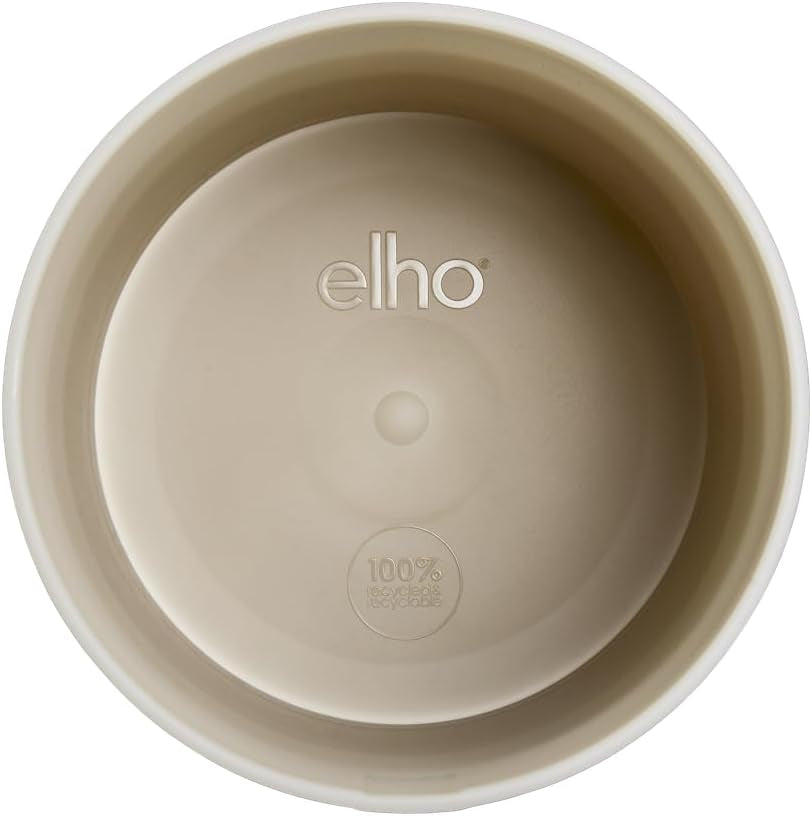 Ronde pot elho Kleurverloop 18cm - Bloempotten voor binnen - 100% gerecycled plastic - Ø 18,2 x H 16,8 - Beige/Beige Zandsteen