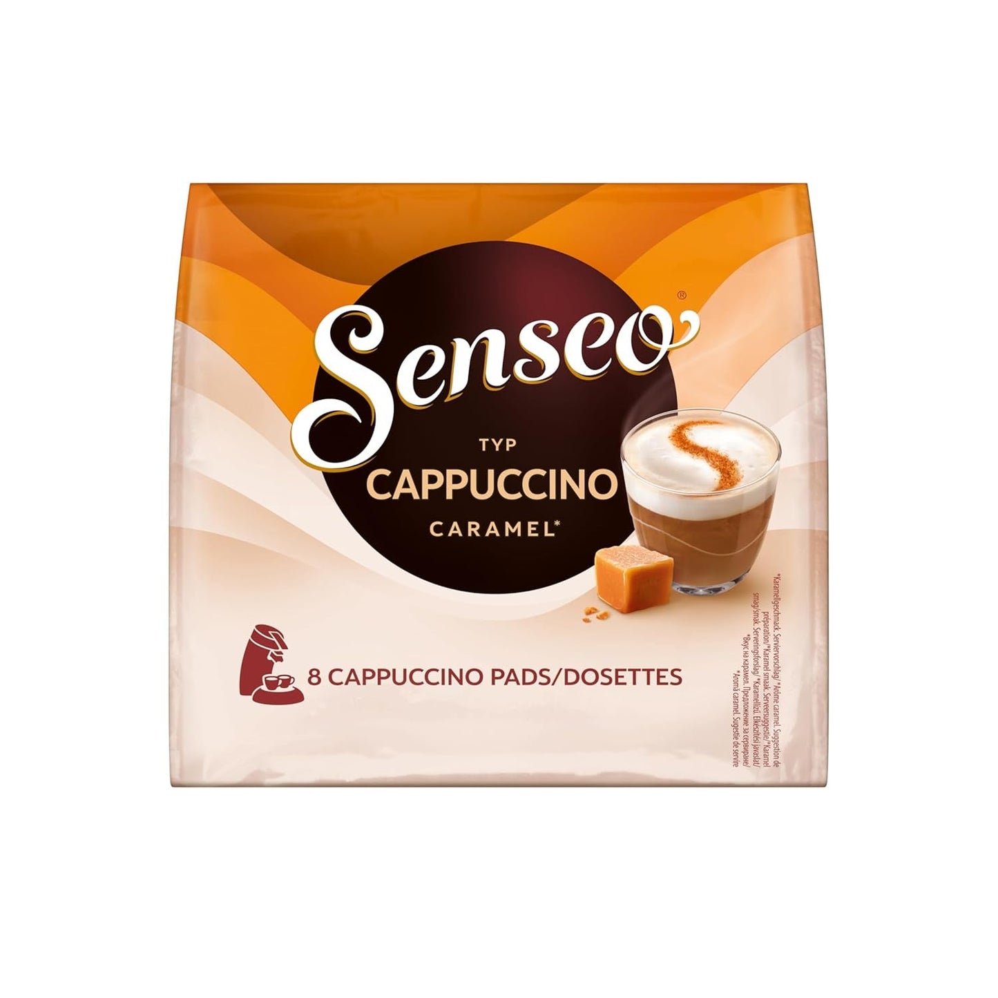 Senseo Pads Cappuccino Karamel, 5 x 8 Getränke, 40 Kaffeepads