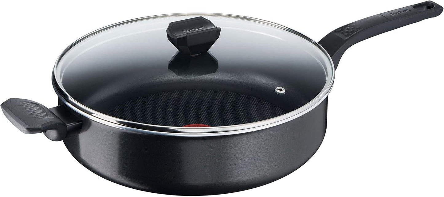 Tefal Easy Cook & Clean, antiaanbaklaag, temperatuurindicator, niet aanbevolen voor inductie Potten en pannen Naty Shop Pan voor koken 28 Cm