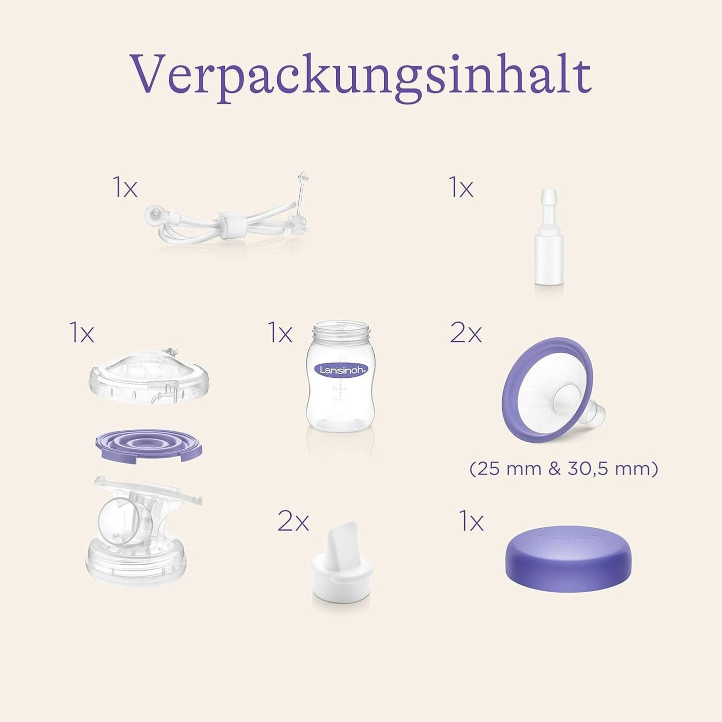 Lansinoh Afkolfset - set onderhouds-/vervangingsonderdelen voor elektrische borstkolven Accessoires Voeding en borstvoeding Bebe Naty Shop