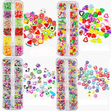 4 Set Nagel Obst Scheiben, Basicon Niedliche Obst Polymer Scheiben Obst Scheibe Nail Nagel 3D Obstscheibe Nail Art Slice voor DIY Liefert Maniküre Decoratie Schleim Zubehör Nageldekorationen, 4 Stile