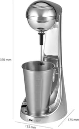 Clatronic® Barmixer U. Milchaufschäumer | Smoothiemaker | 650 ml Edelstahlbehälter | Praktischer Becherhalter | Menger | 2 Geschwindigkeitsstufen | Kraftvoller 65 Watt Motor | Chroomdesgin | BM 3472 Keuken Naty Shop