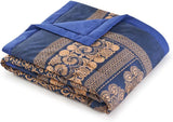 BASSETTI geruit katoen TORCELLO kleur DONKERBLAUW B1 maat 135X190 Dekbedden en dekbedden Naty Shop