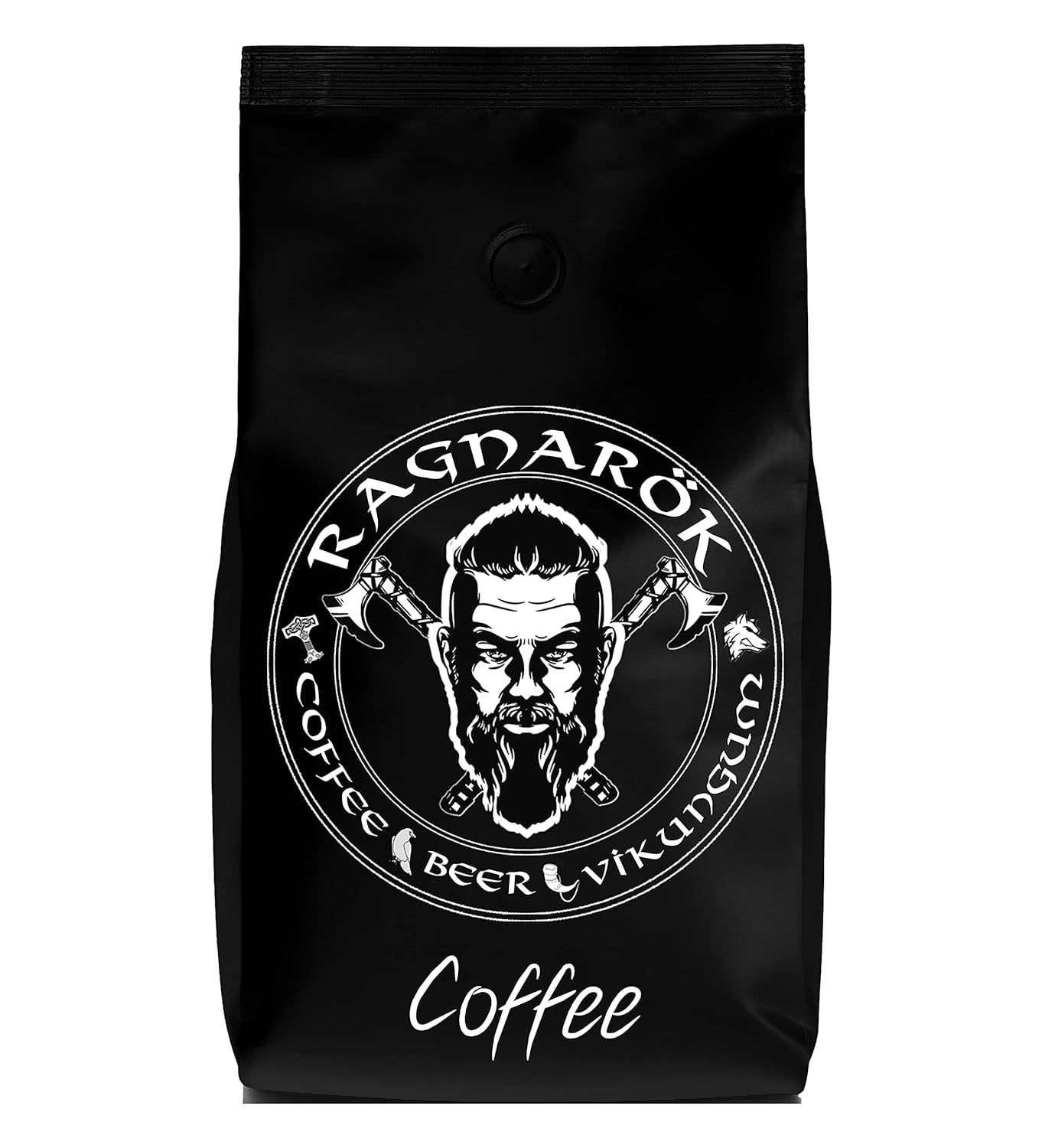 C&T "Ragnarök Coffee" nordischer Röst-Kaffee | 1000 g Bohne-gans | als Espresso & Cafe Crema trinkbar | kräftig + würzig + aromatisch | 100% natuurlijk met cafeïne