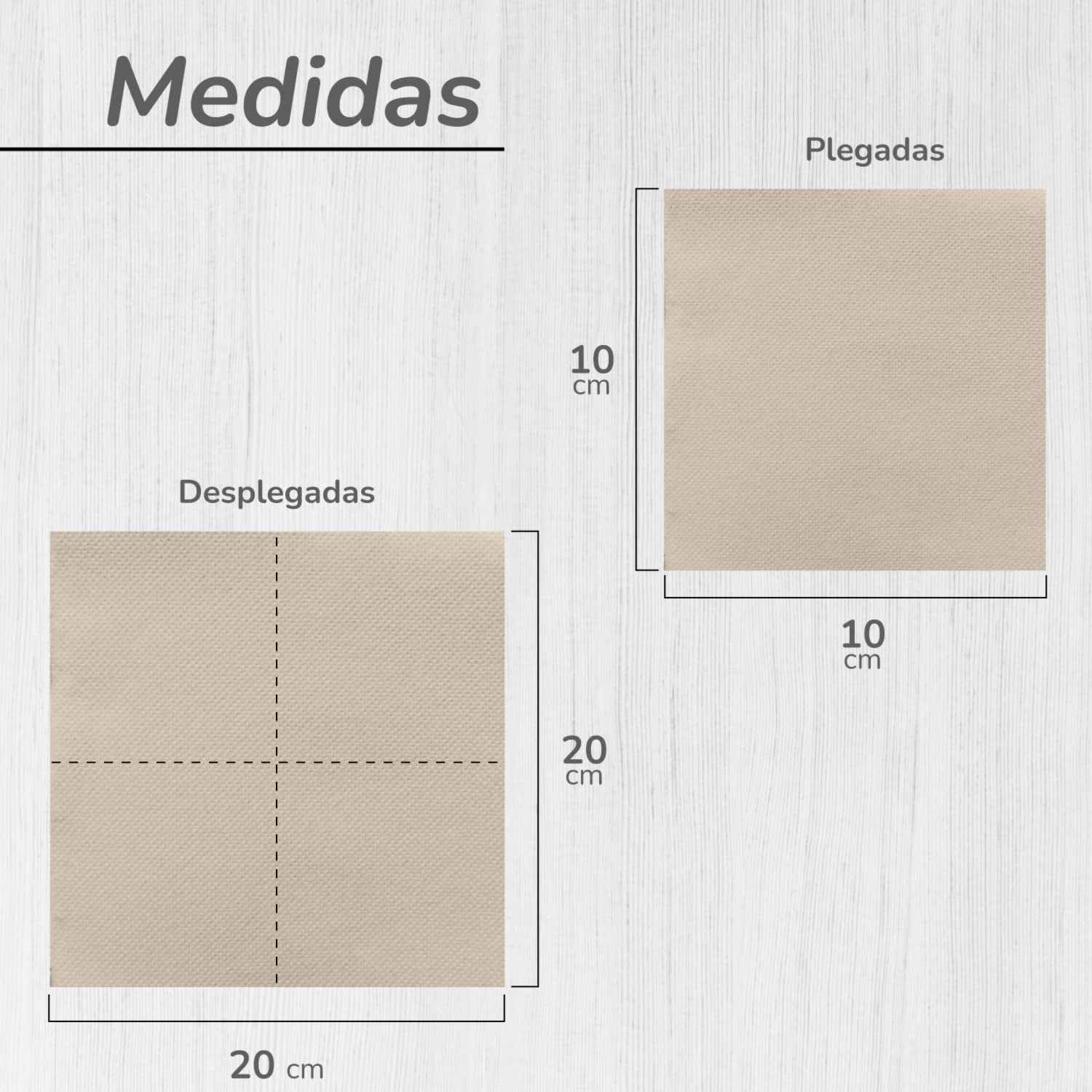 - 600 stuks Bio Eco cocktailservetten - Natuurlijke kleur - 100% recyclebaar - Micropoint - 10 X 10 Cm (gevouwen) en 20 X 20 Cm (uitgevouwen)
