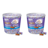Naps Alpenmelk 1 x 1 kg, smeltende mini-chocoladevierkantjes van fijne alpenmelkchocolade, doos (pak van 2)