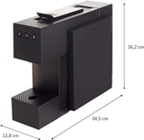 Espressomachine met K-FEE SQUARE capsules voor koffie, thee en cacao | Compacte espresso | Snelle verwarming | Watertank van 0,8 l | 19 maten | Pianozwart