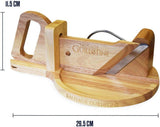 Traditionele worstsnijder - Worstguillotine - 30 X 19 X 12 Cm - Massief houten versnipperaars en snijmachines Naty Shop