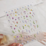 Nagelsticker Set - Selbstklebende nagelsticker, Nageldesign Zubehör, Nail Art, Nagelaufkleber Für Fingernägel, Blumen Nagelsticker, Nagel Deko