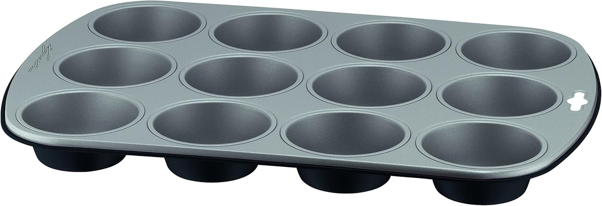 Gustosa Backform 12 Muffin Aus Stahl, Antihaftbeschichte, Für Backofen, Schwarz, 38 X 27 Cm Vormen en bakplaten Naty Shop