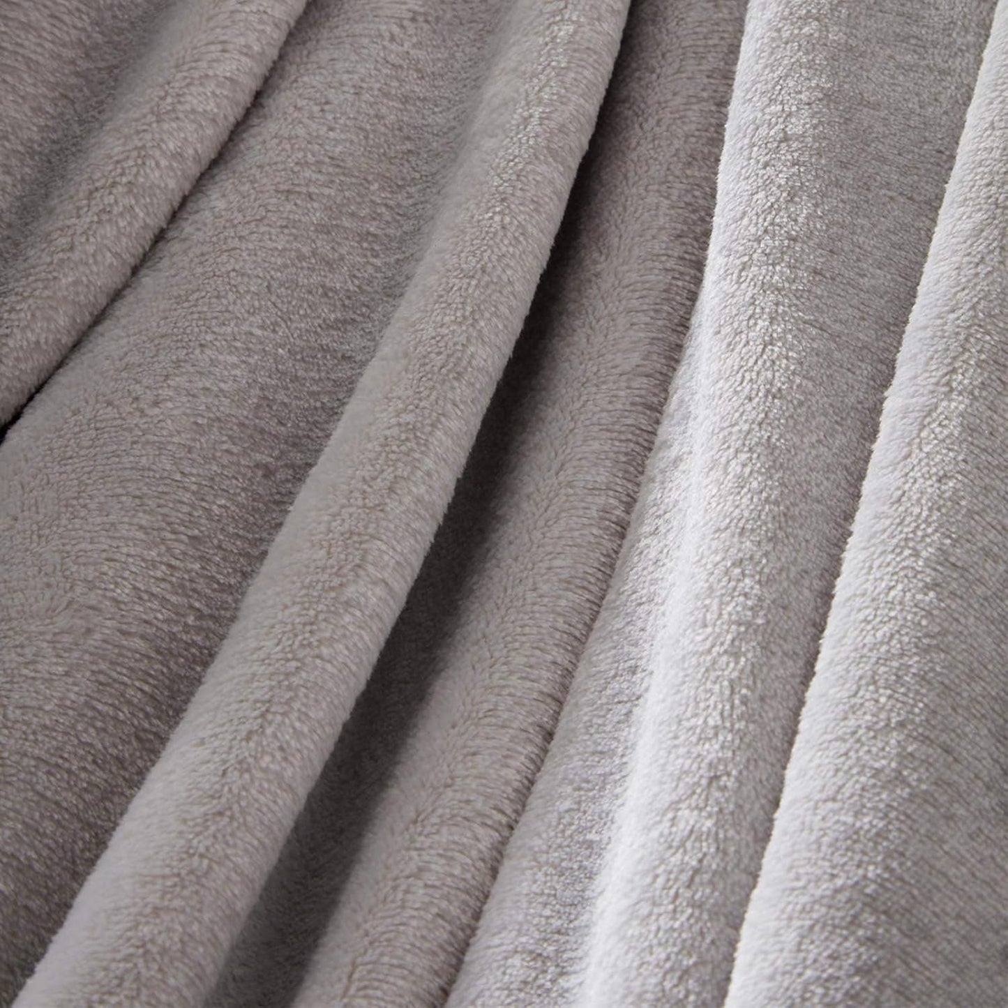 Brentford's ultrazachte fleece sprei, zilvergrijs, groot tweepersoonsbed - 150 x 200 cm bedden en dekens Beuche den Brentfords-Store