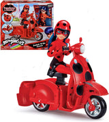 Bandai - Wonderbaarlijk lieveheersbeestje - Wonderbaarlijke Switch'n Go-scooter + 26 cm lieveheersbeestje geluksbrenger gelede pop - P50668