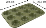 Zenker Muffinform Für 12 Stück – Ressourcenschonende Und Klimaneutrale Backform Für Muffins Und Cupcakes – 12Er Muffinblech Mit Veganer Antihaftbeschichtung Vormen en bakplaten voor het bakken Naty Shop