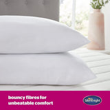 Silentnight Ultrabounce-kussen, wit, microvezel, wit, 2-pack Naty Shop standaardkussens