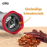 Cilio PICCANTE hete pepermolen, Ø 6,5 cm, H: 14,5 cm, met afsluitdeksel Molens en Snijmachines Naty Shop