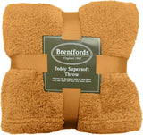 Brentford's Teddy Fleece Deken Groot Beddeken Pluche Superzacht Warm Slaapbank Sprei Zwart - 150 X 200 Cm Bedden en Dekens Besuche den Brentfords-Store Geel Oker 125 X 150 Cm