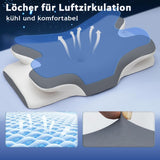 Kussen van traagschuim Nekkussen Orthopedisch kussen - Ergonomisch ontwerp Holle vorm Voor zij-, rug- en buikslapers Grijze cervicale orthopedische kussens Naty Shop