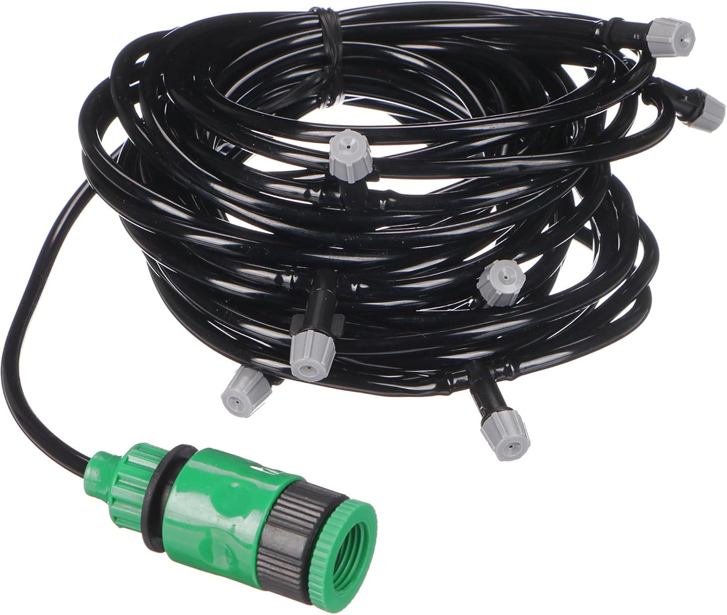 Tuinspuitslang GARDEN MIST 20 m | Flexibele bewateringsslang met 20 sproeiers | Irrigatie, verkoeling op warme dagen | Voor kassen, pergola's, struiken | Makkelijk in gebruik, zwart