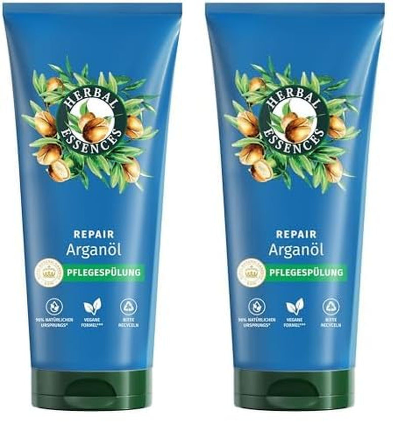 Herbal Essences Haarherstelmasker met arganolie 300ml. Van beschadigd haar naar gladder en glanzender haar. Intensieve zorg. Met ingrediënten van natuurlijke oorsprong. Vegan Naty Shop Haarmasker 250 ml (pak van 2) Uitspoelen