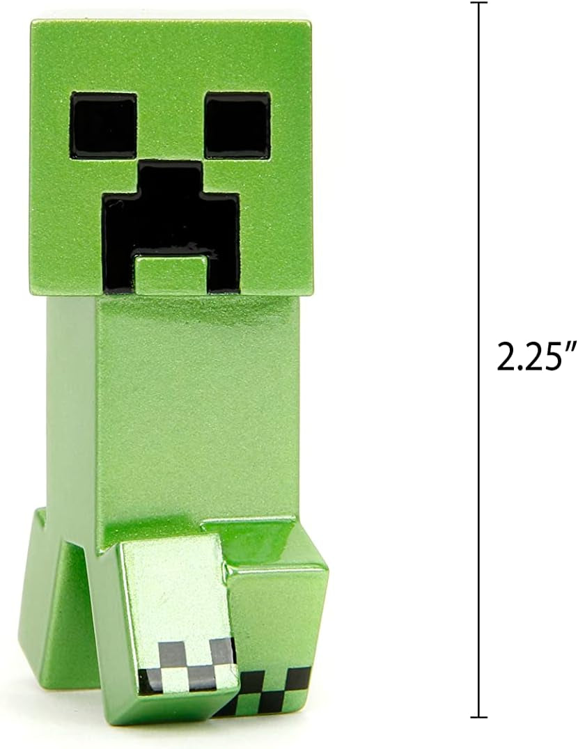 Jada Toys Minecraft-figurenset (4-delig) gemaakt van metaal - Minecraft Caves & Cliffs verzamelfiguren (Steve, Alex, Creeper en Warden) voor gamers en verzamelaars 8+ 6 cm elk Actiefiguren Naty Shop