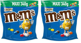 M&M'S Crispy, chocoladekrokante linzen en knapperig centrum, chocolade, 1 pakje (1 x 340 g) (pak van 2)