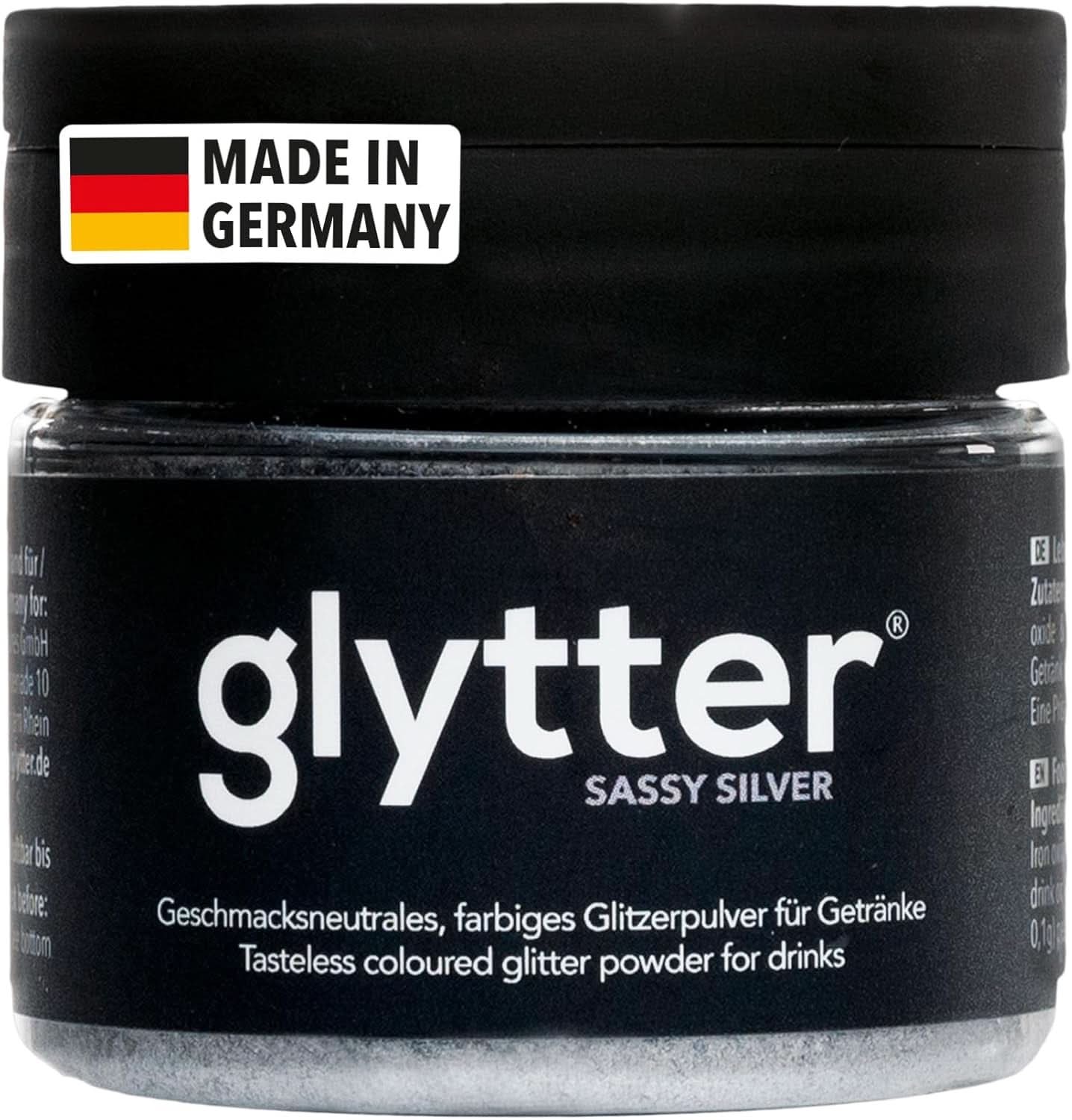 Glitterglitterpoeder voor drankjes (zilver) - Eetbare glitters voor drankjes, 10 gram Glitter Naty Shop