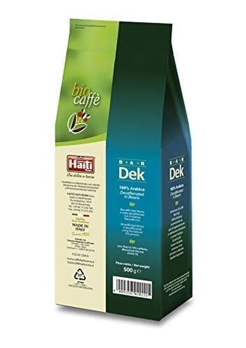 Caffè Haiti Roma biologische cafeïnevrije koffiebonen, 100% Arabica, Fairtrade gecertificeerd, biologische kwaliteit, verpakking van 2 x 500 g