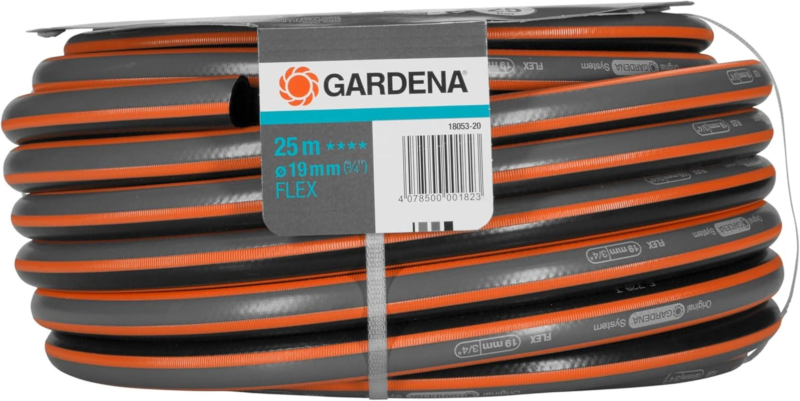 Gardena Comfort FLEX 19 mm (3/4 inch) slang, 25 m: Flexibele, maatvaste tuinslang met Power-Grip profiel, gemaakt van hoogwaardig spiraalmateriaal, 25 bar barstdruk, zonder systeemcomponenten (18053-20)