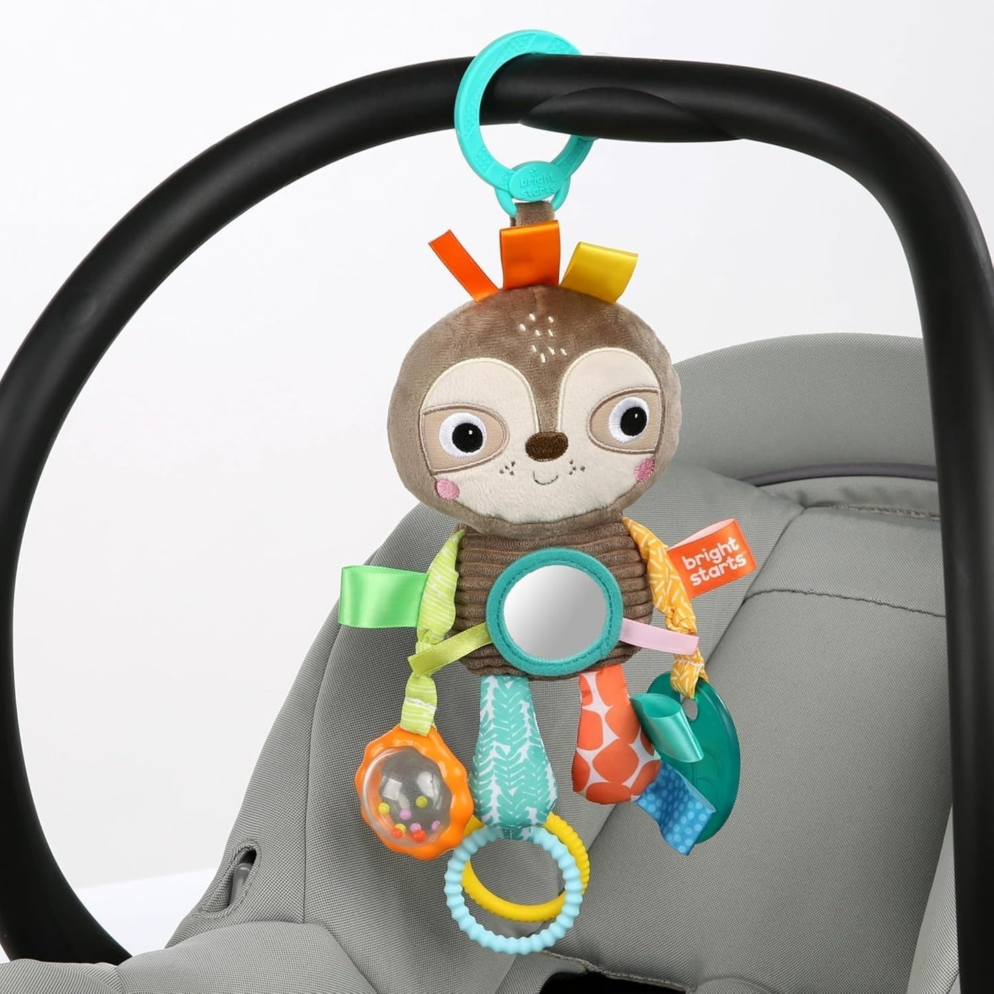Bright Starts Kinderwagen, luiaard - met rammelaar, spiegel en taggie-lussen Bebe Toys Naty Shop