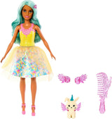 Barbie Hidden Magic - Teresa-pop met sprookjesoutfit, golvend haar en kam voor leuk kapperswerk, vanaf 3 jaar, HLC36