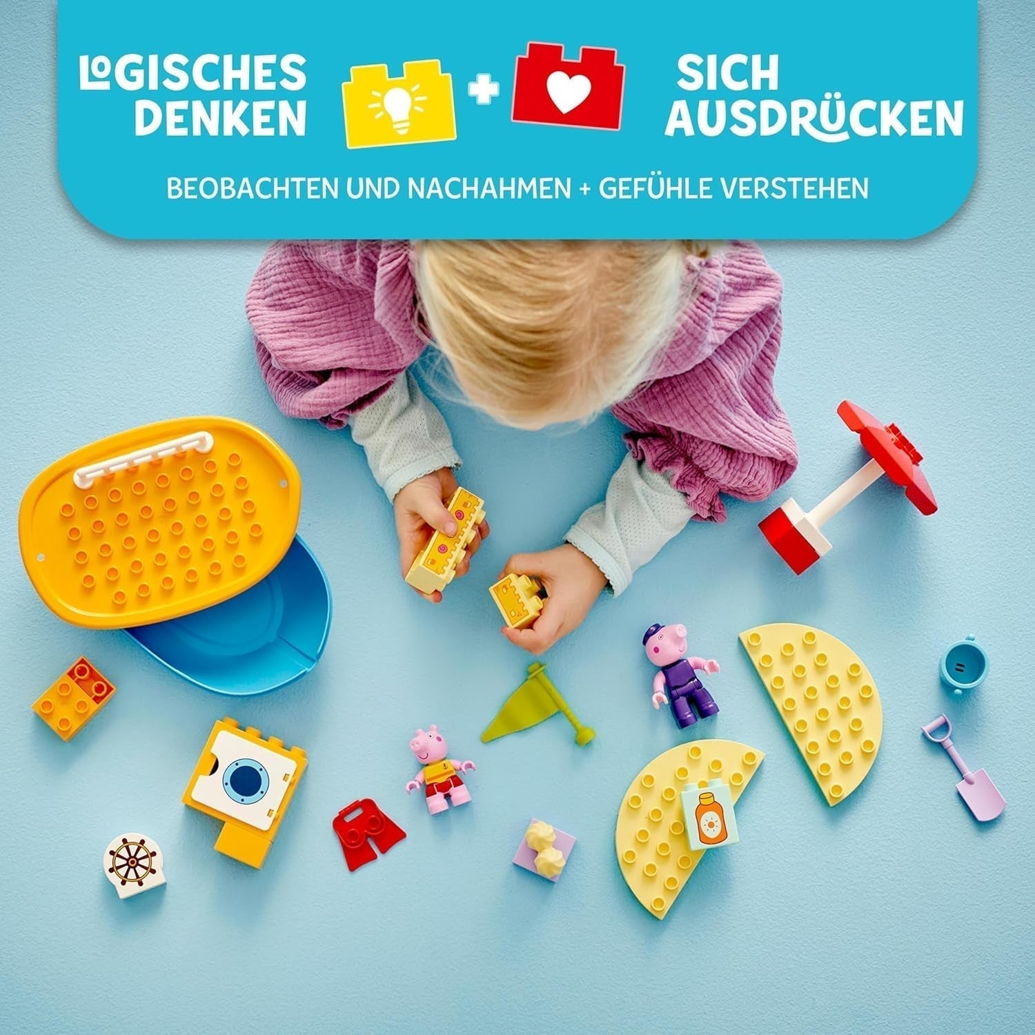 LEGO DUPLO Peppa's boottocht: speelgoedboot speelset om te bouwen en te herbouwen met 2 figuren, creatief speelgoed, cadeau-idee voor 2-jarigen, jongens en meisjes 10432 Bouwsets Besuche den LEGO-Store