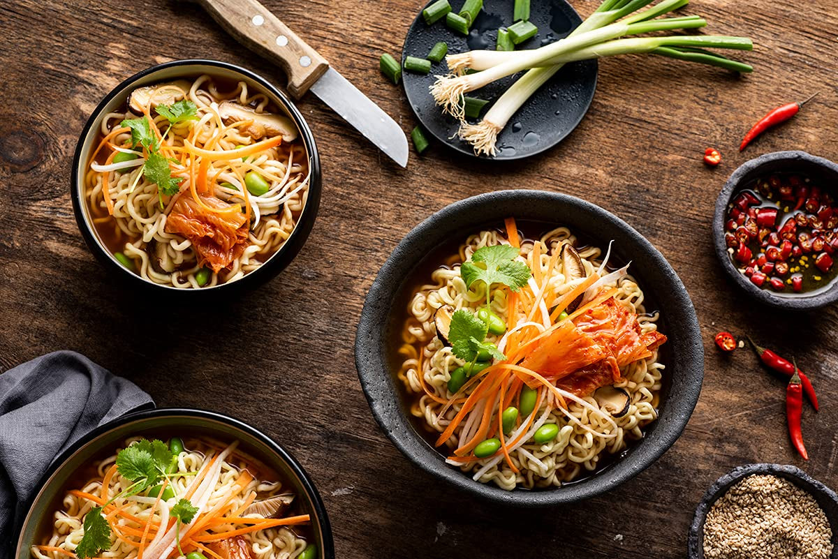 Nong Shim Kimchi Ramyun instantnoedels - Koreaanse ramensoep in een kopje - snelle bereiding - 1 pakje van 75g