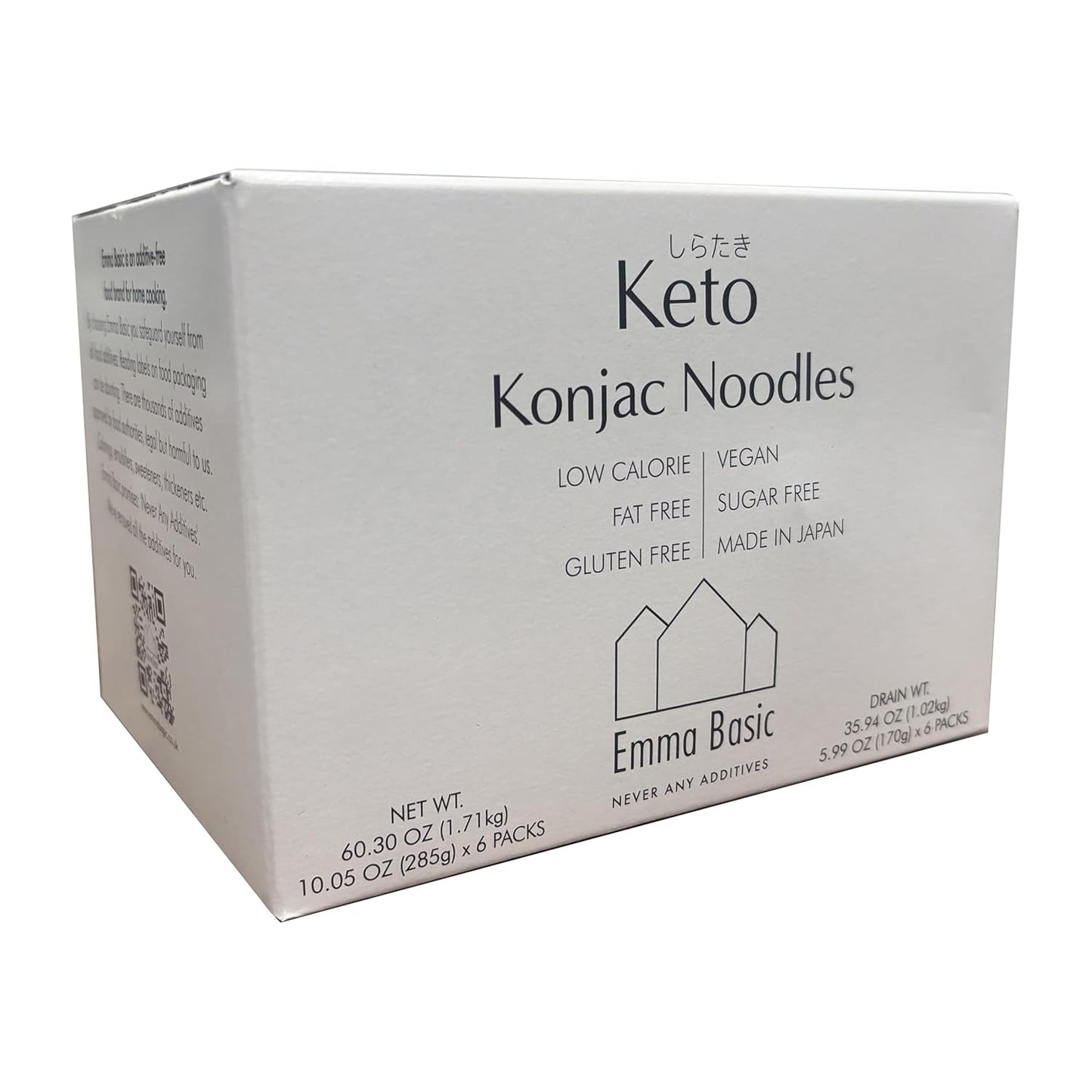 Shirataki konjac-noedels uit Japan, 6 x 170 g | Keto-dieet | Geen koolhydraten | Glutenvrij Laag in calorieën
