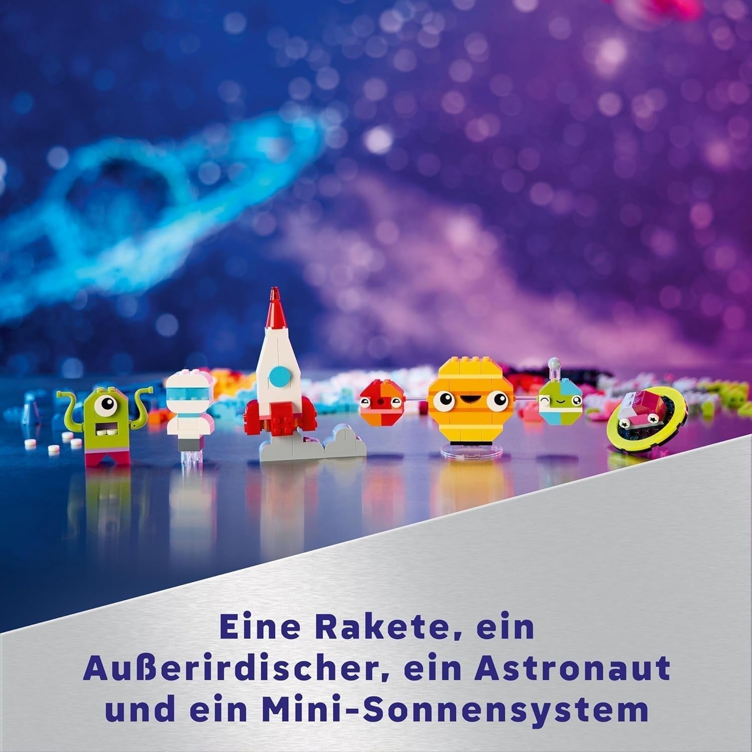 LEGO Classic Creative Space Planets Zonnestelsel Bouwmodel voor kinderen Ruimtespeelgoed met raket Ruimteschip Planeten en buitenaardse wezens Cadeau voor kinderen vanaf 5 jaar Jongens en meisjes 11037 Bouwsets bij LEGO-Store