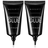 Makartt Strass zelfklevende gel - 15 ml UV-nagellijmset met roze nagelbedels Hartcirkel Nagelsieraden en nageldesignaccessoires voor thuismanicure Valentijnsdagcadeau