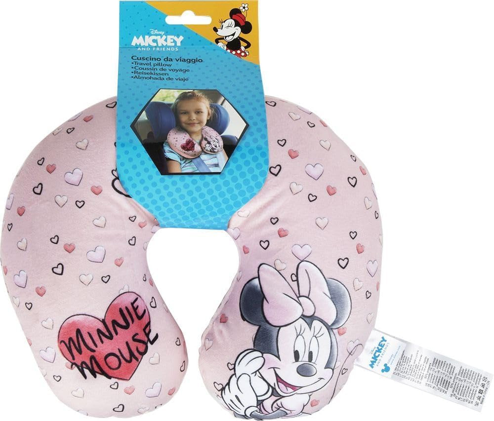 Tataway in Viaggio SI groeit - Disney Minnie Mouse reiskussen | Zacht fluweelachtig materiaal | Handwas 30° | Vulling met microparels | Kinderzitje geschikt vanaf 3 jaar, Roze, one size, fluweel Reiskussens Naty Shop