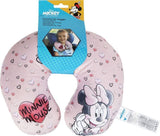 Tataway in Viaggio SI groeit - Disney Minnie Mouse reiskussen | Zacht fluweelachtig materiaal | Handwas 30° | Vulling met microparels | Kinderzitje geschikt vanaf 3 jaar, Roze, one size, fluweel Reiskussens Naty Shop