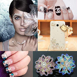 Nagelsteentjes met puntgereedschap, 3D-nageldecoratie, nagelglittersteenset, nagelkunstglitter, nagelaccessoires Nageldesign met pincet