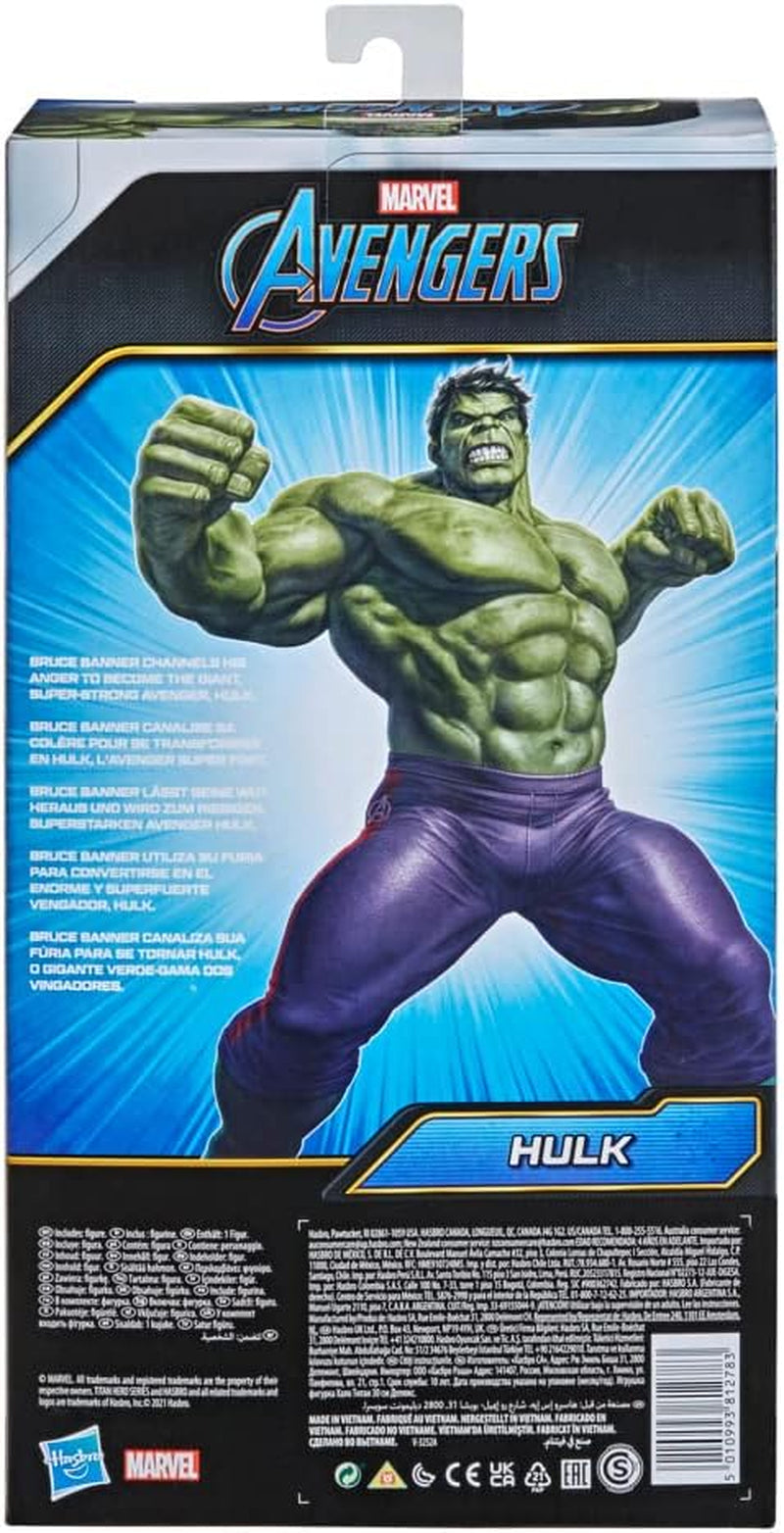 Hasbro E74755L2 Marvel Avengers Titan Hero Series Blast Gear Deluxe Hulk-actiefiguur 30 cm groot, op Marvel Comics geïnspireerd speelgoed voor kinderen 4+ actiefiguren Naty Shop