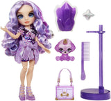 Rainbow High Fashion pop met slijm en huisdier - paars - 28 cm glitterpop met glitterslijm, magisch huisdier en modeaccessoires - speelgoed voor kinderen - ideaal voor 4-12 jaar