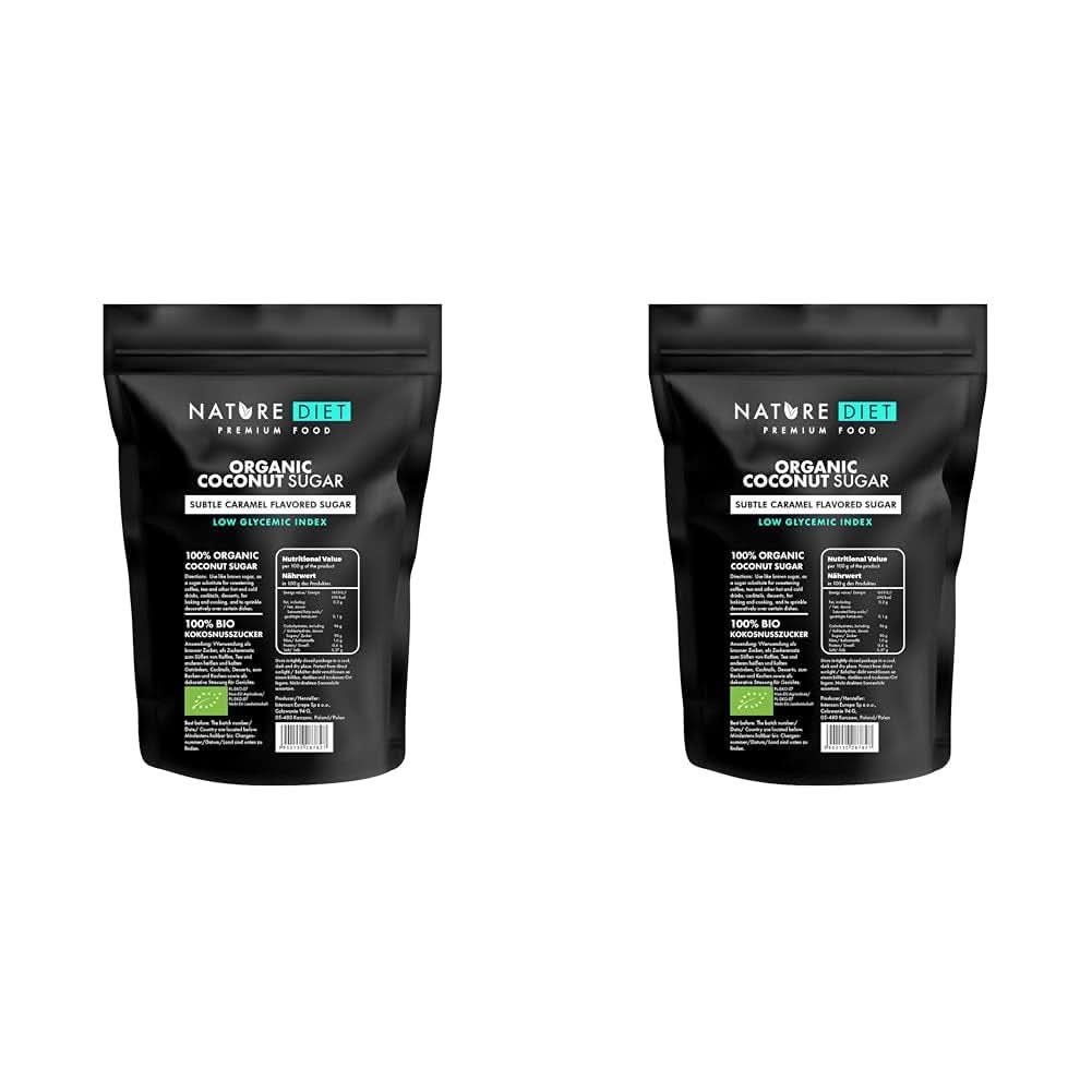 Biologische kokossuiker, karamelsmaak, 1,5 Kg Zoetstoffen Naty Shop