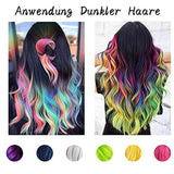 Byhoo 6PCS tijdelijke haarverf voor zwart haar, haarkrijt, wasbare haarverf, cadeau-idee voor meisjes, verjaardagscadeau voor tieners. Haarverf van Naty Shop