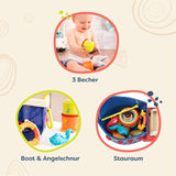 B. speelgoed 13-delig badspeelgoed voor kinderen met boot, stapelbeker, vis, visspel speelgoed voor kinderbad vanaf 1 jaar Speelgoed Bebe Naty Shop
