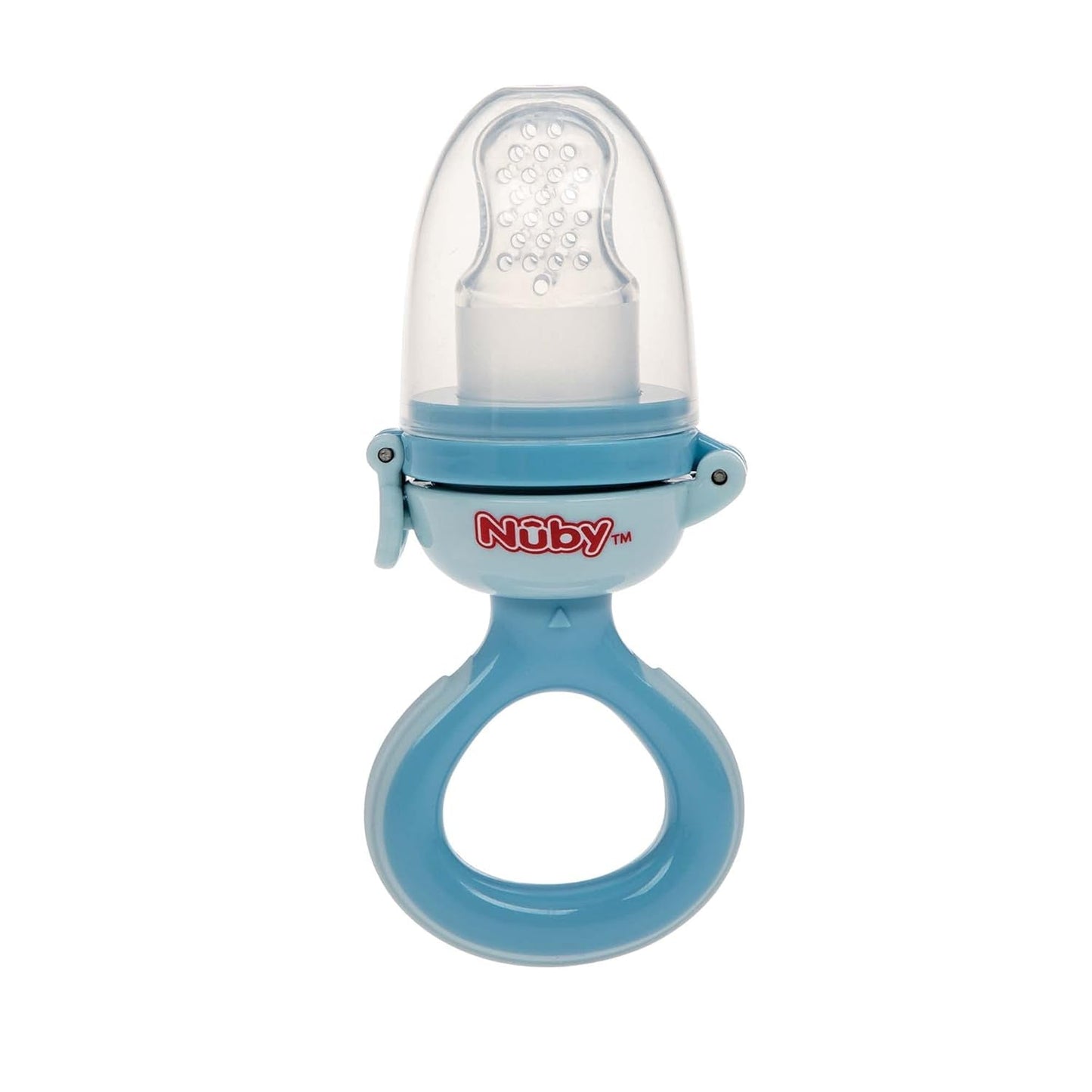 Nuby Silicone Fruit Feeder Knabbelaar - Fruitvoeder voor baby's 6 maanden en peuters - Bijtring voor fruit, groenten en puree - BPA-vrij - Roze - 6+ maanden