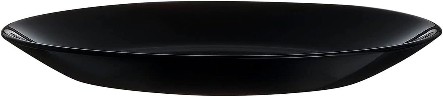 Arcopal Zelie serviesset van zwart glas, 12-delig, 4 plaatsen, zwart