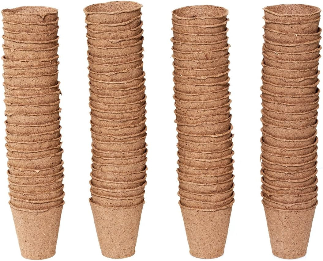 Dehner potten voor zaailingen, rond, Ø 6 cm, 96 stuks, bruin